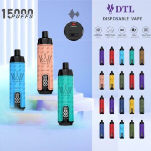 15000 Puffs DL/DTL Dispositivo Vape POD Descartável E-Shisha/Hookah som de água com tela, controle de fluxo de ar e recarregável AL FAKHAR Crown Bar