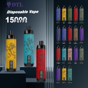 15000 Puffs DL DTL Dispositivo Vape POD Descartável E-Shisha/Hookah com Tela, Controle de Fluxo de Ar e recarregável AL FAKHAR Crown Bar